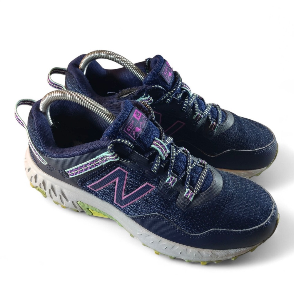 New Balance 410 v6 All Terrain Womens 9 B Blue Trail Hiking Shoes *No Insoles